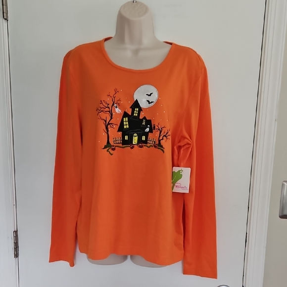 NWT Cappagallo Embellished Halloween Top Size XL - Picture 1 of 15